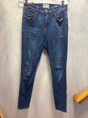 Frame Denim Mid Rise Skinny Jeans In Vintage Blue Wash 29 size  L26